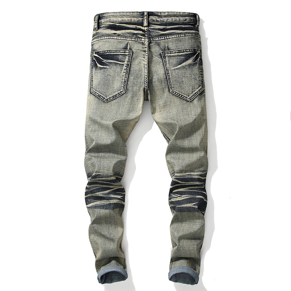 Men's Skinny Stretch Ripped Jeans