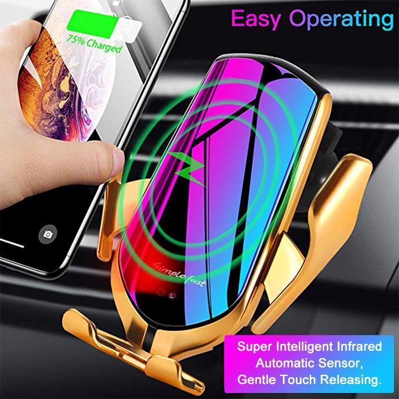 Figcoco™ Wireless Automatic Sensor Car Phone Holder and Charger