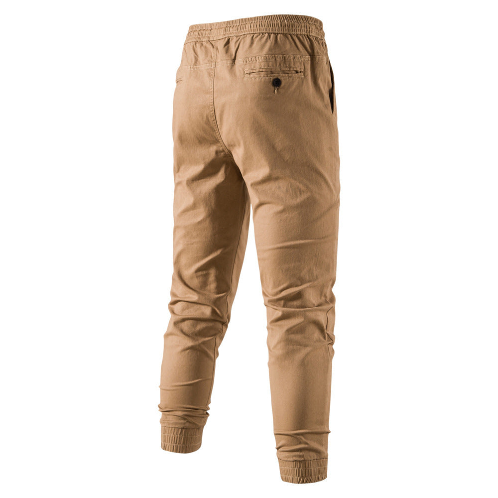 Men's Elastic Waist Tie Cargo Pants