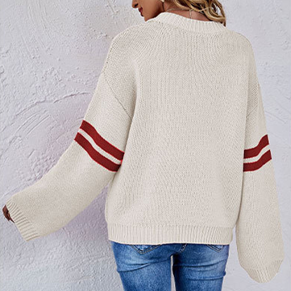 Lodowylabedz™ Uwielbiam walentynkowy sweter z okrągłym dekoltem