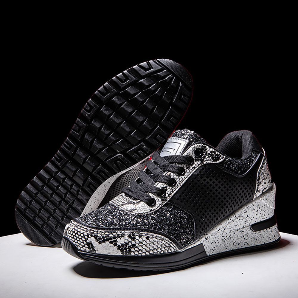 2022 Jesienne buty damskie zasznurowane na co dzień modne buty na koturnie