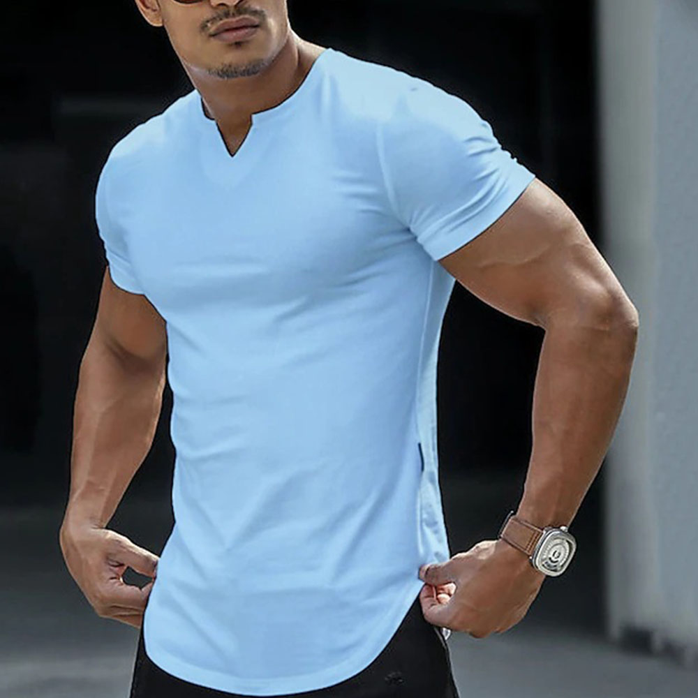 Lodowylabedz Letnia męska oddychająca i wygodna koszula z krótkim rękawem