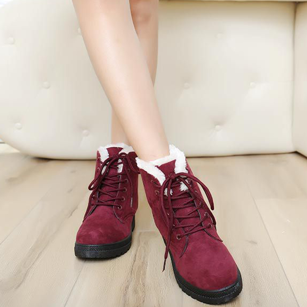 Ciepłe sznurowane buty Martin w stylu brytyjskim