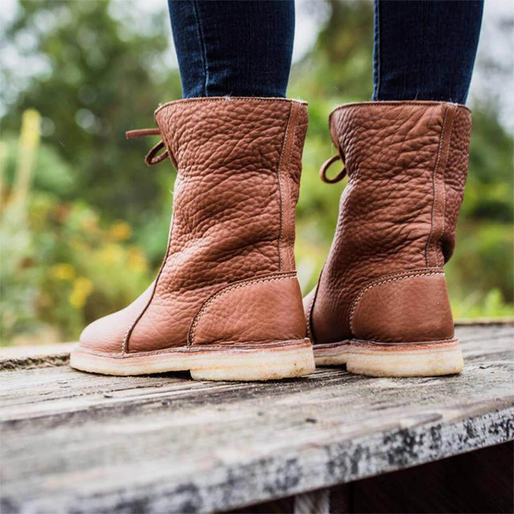 Moda damska Wiatroszczelne ciepłe buty z okrągłymi noskami