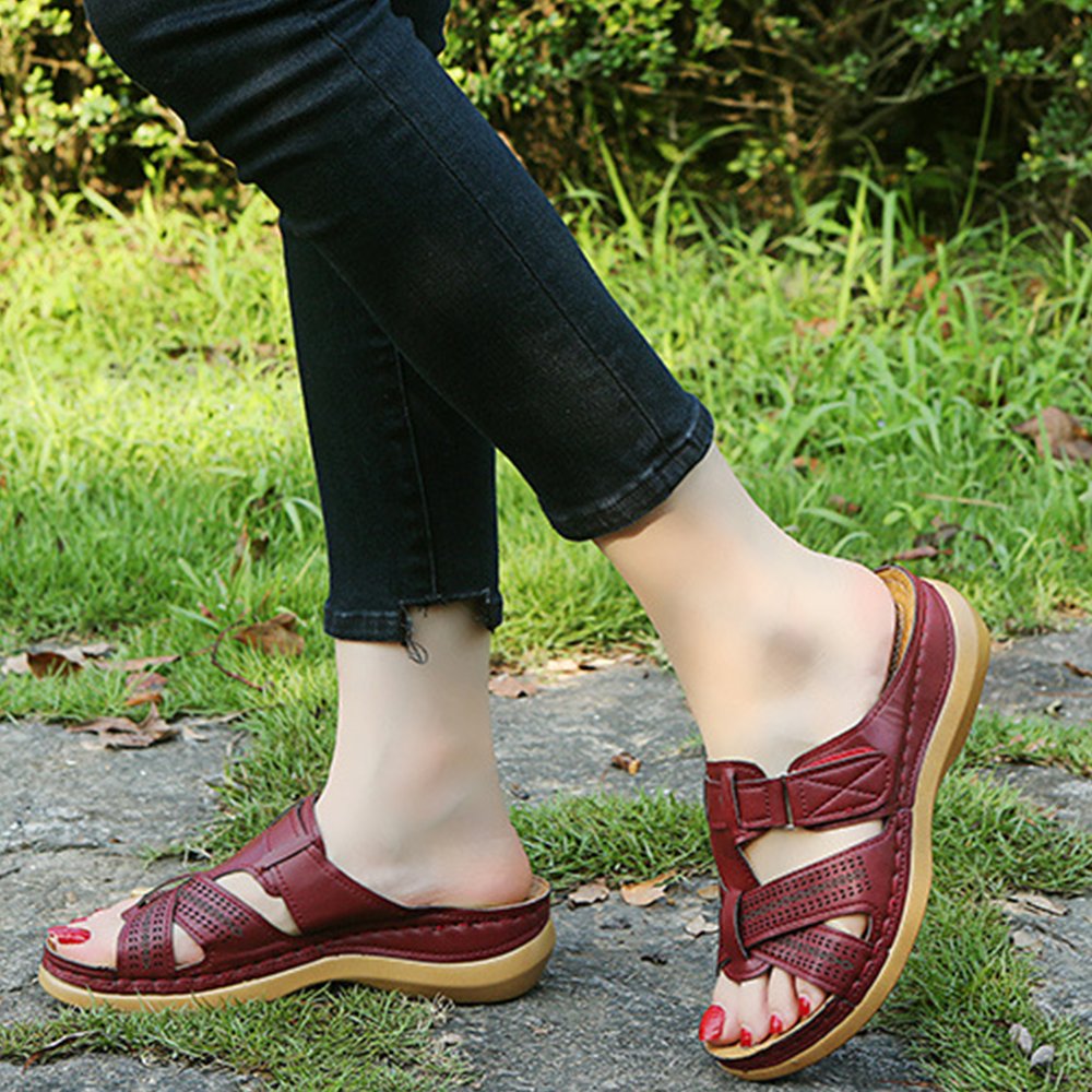 Lodowylabedz Skórzane ortopedyczne sandały premium z odkrytymi palcami