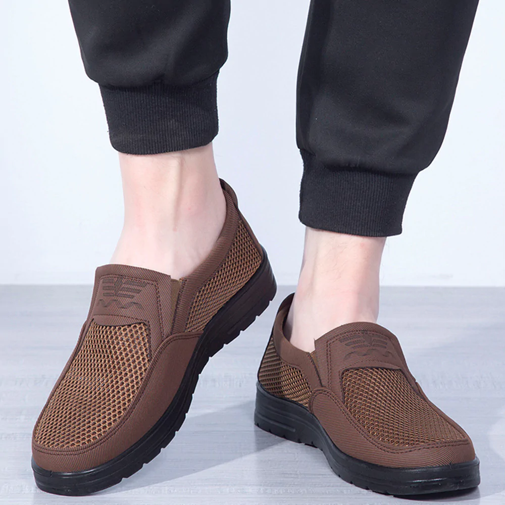 Lodowylabedz Moda męska Oddychające buty na co dzień z wydrążoną siatką