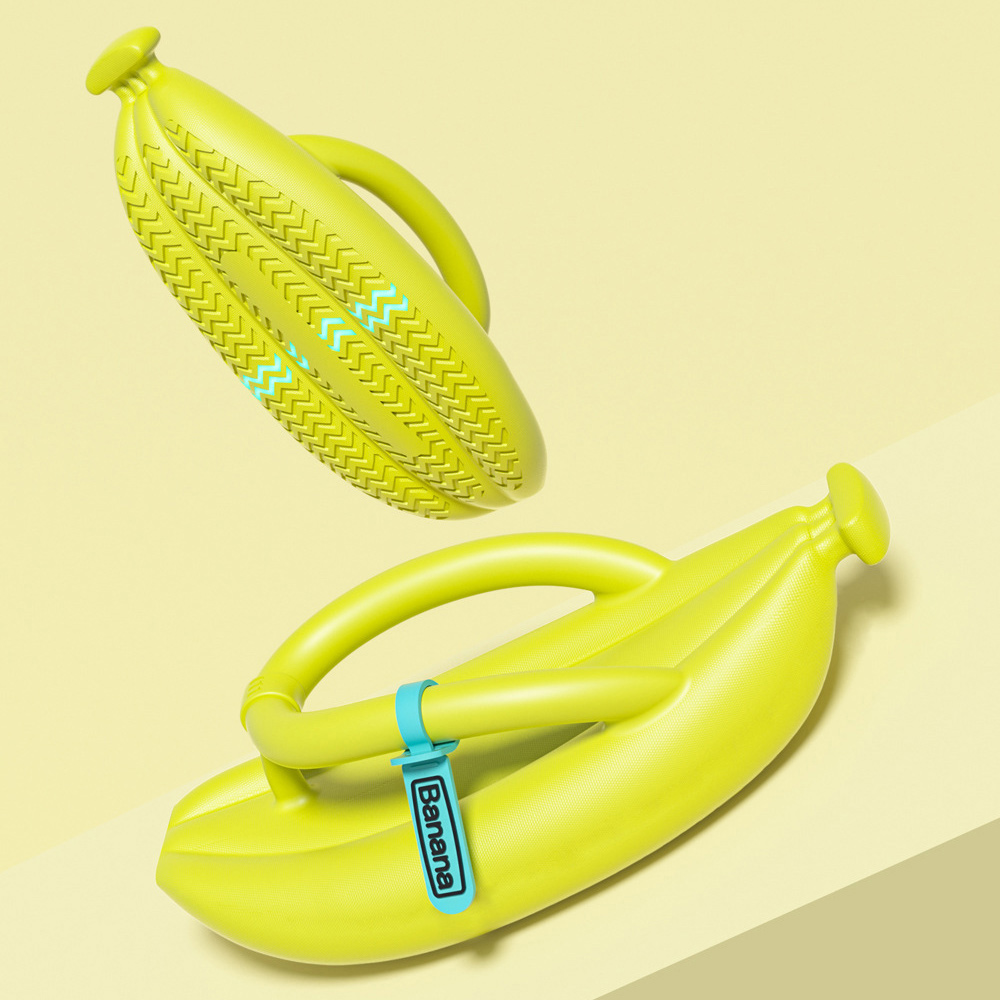 Lodowylabed™ Klapki na platformie dla par w kształcie banana