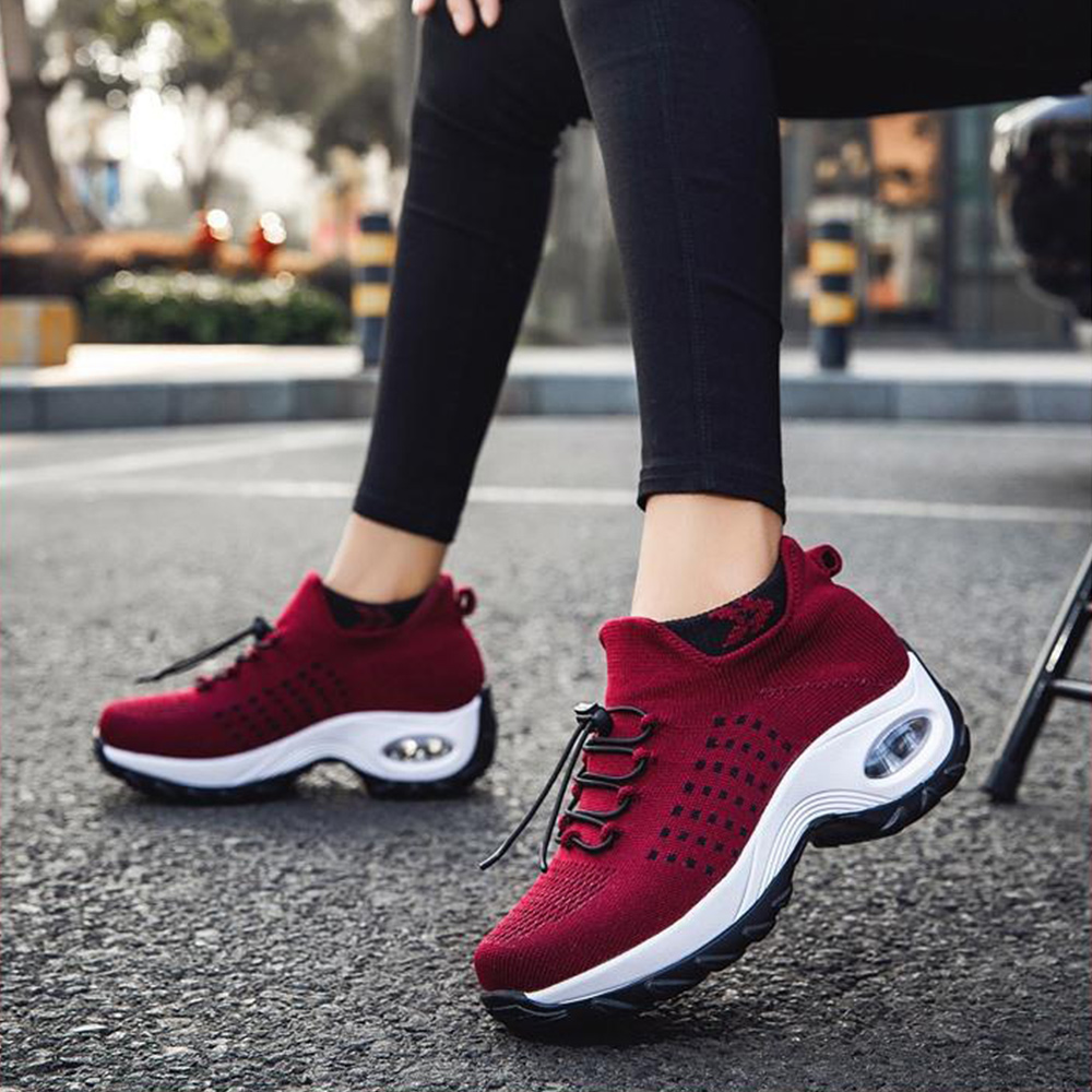 Damskie wsuwane buty z grubą poduszką powietrzną