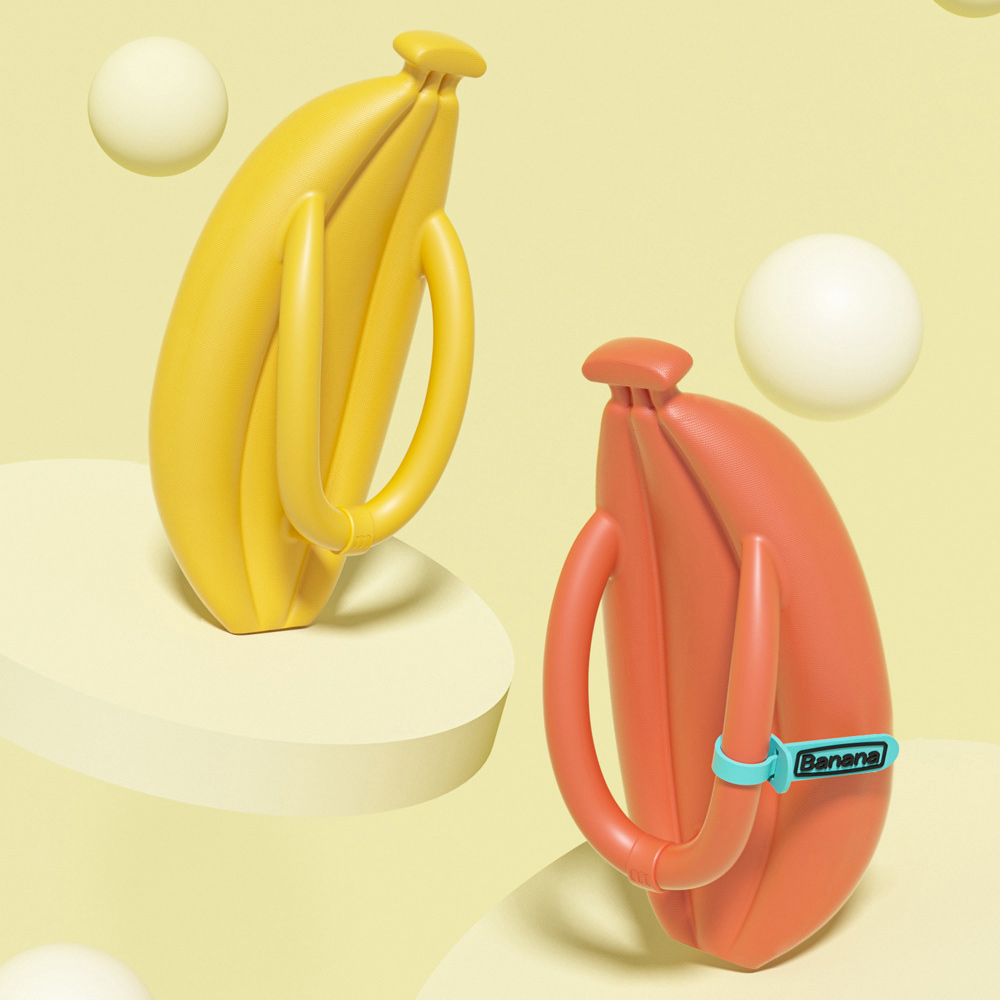 Lodowylabed™ Klapki na platformie dla par w kształcie banana