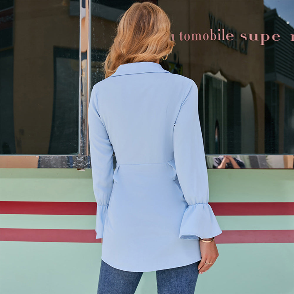 Camicia a maniche lunghe francese nuova moda femminile primavera ed es