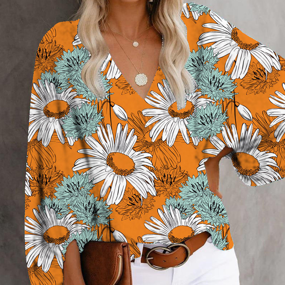 Lodowylabedz™ 2023 nowy top z rękawami typu lampion z dekoltem w serek