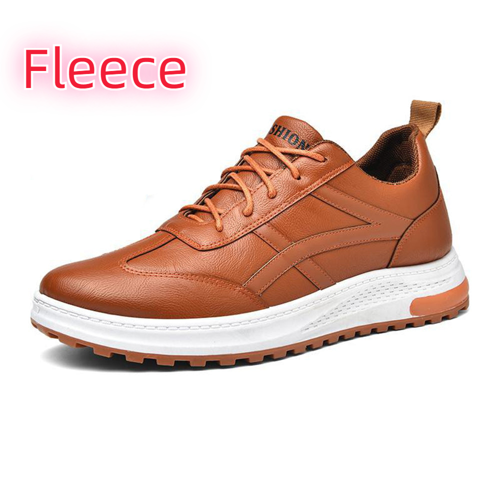 Lodowylabedz Nowe męskie sznurowane buty codzienne w jednolitym kolorze brogue