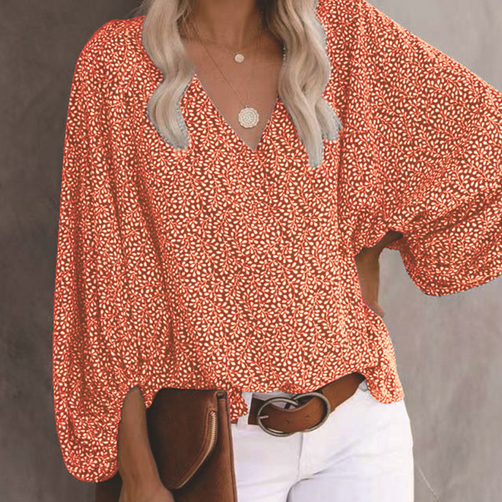 Lodowylabedz™ 2023 nowy top z rękawami typu lampion z dekoltem w serek