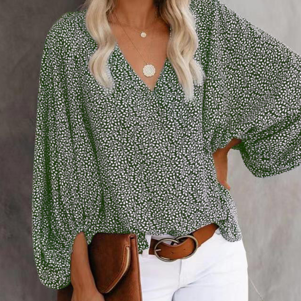 Lodowylabedz™ 2023 nowy top z rękawami typu lampion z dekoltem w serek