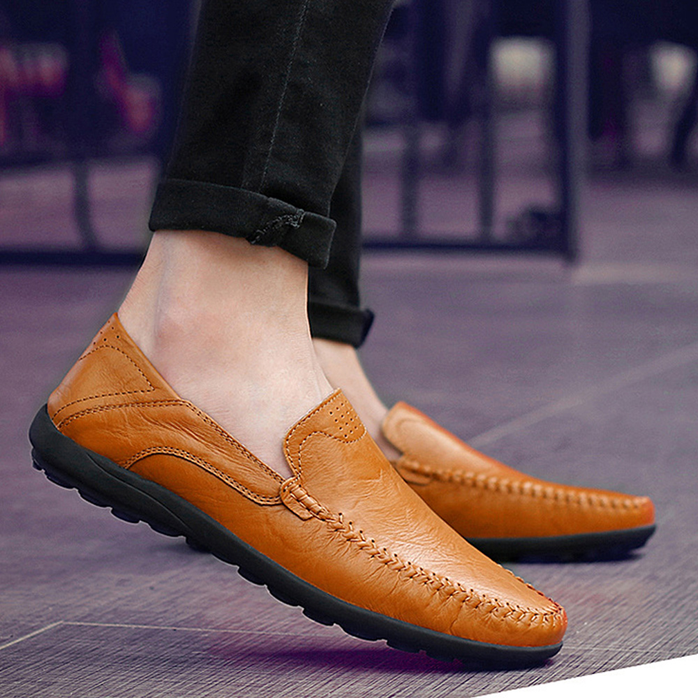 Lodowylabedz Letnie trendy męskie buty na co dzień ze skóry