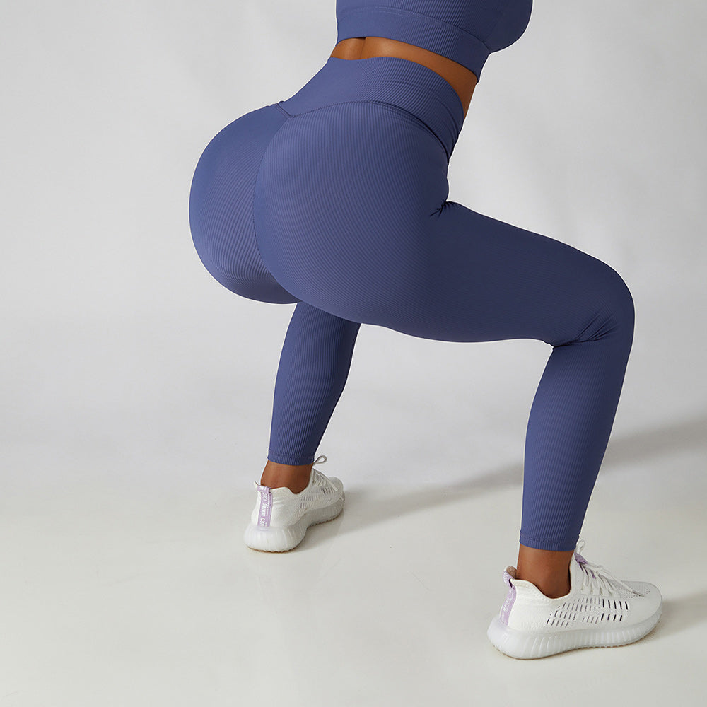 Damskie spodnie do jogi z wysokim stanem Elastyczne oddychające sportowe spodnie do jogi
