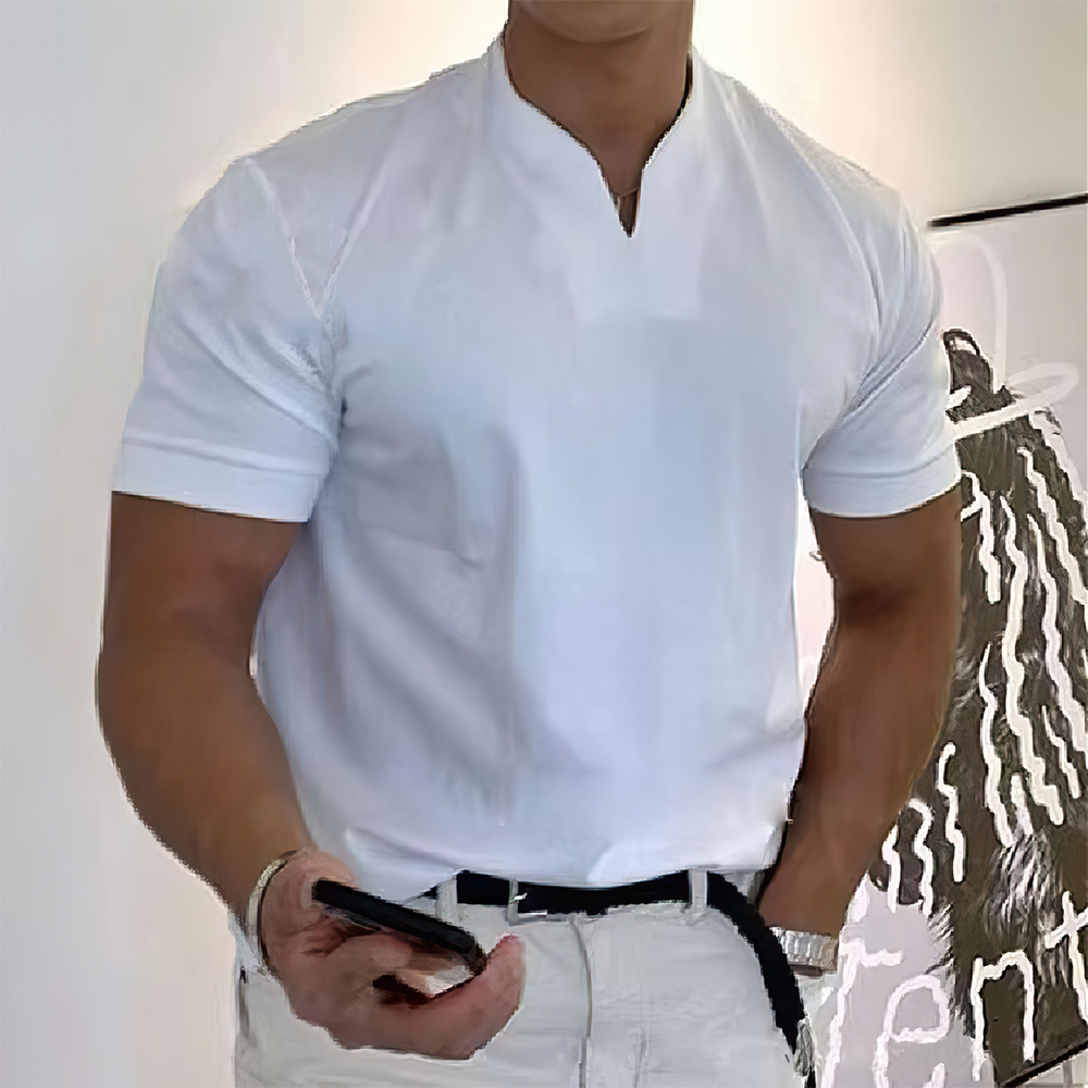 Lodowylabedz™ Biznesowa męska koszulka fitness z krótkim rękawem