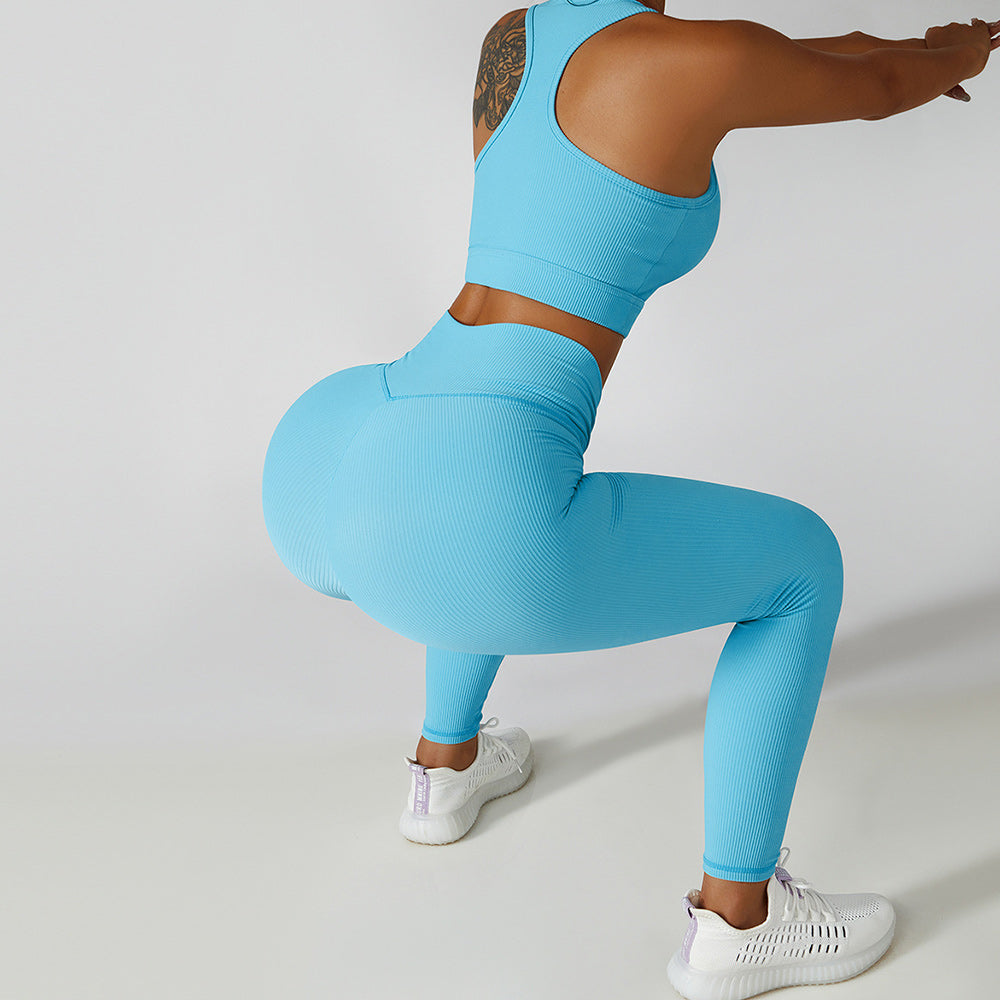 Damskie spodnie do jogi z wysokim stanem Elastyczne oddychające sportowe spodnie do jogi