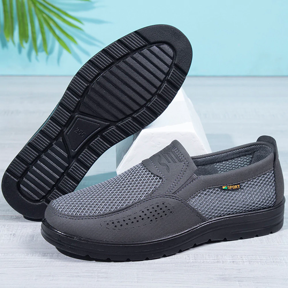 Lodowylabedz Moda męska Oddychające buty na co dzień z wydrążoną siatką