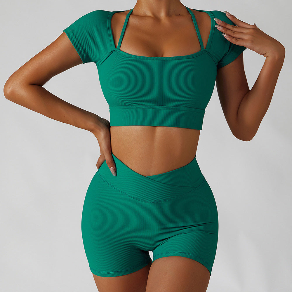 Damskie spodnie do jogi z wysokim stanem, obcisłe do biegania