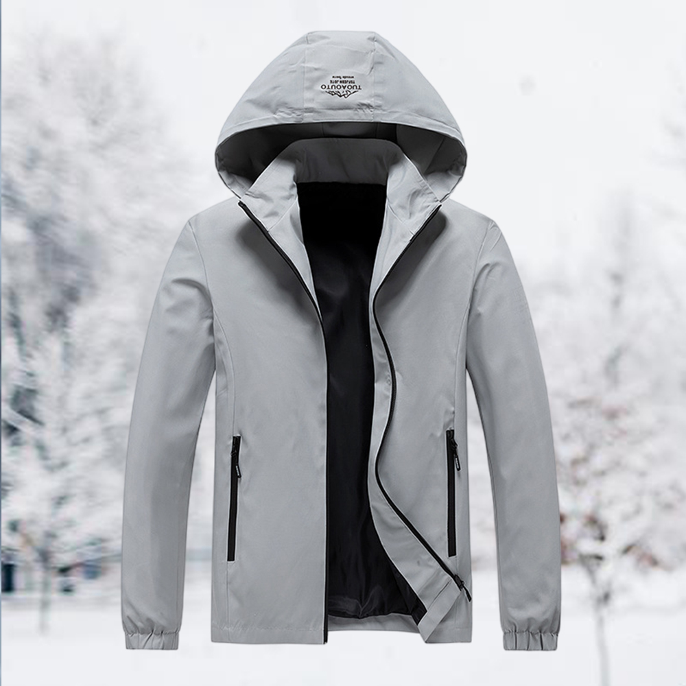 Zingsee Men's Casual Outdoor Jacket With Detachable Hood