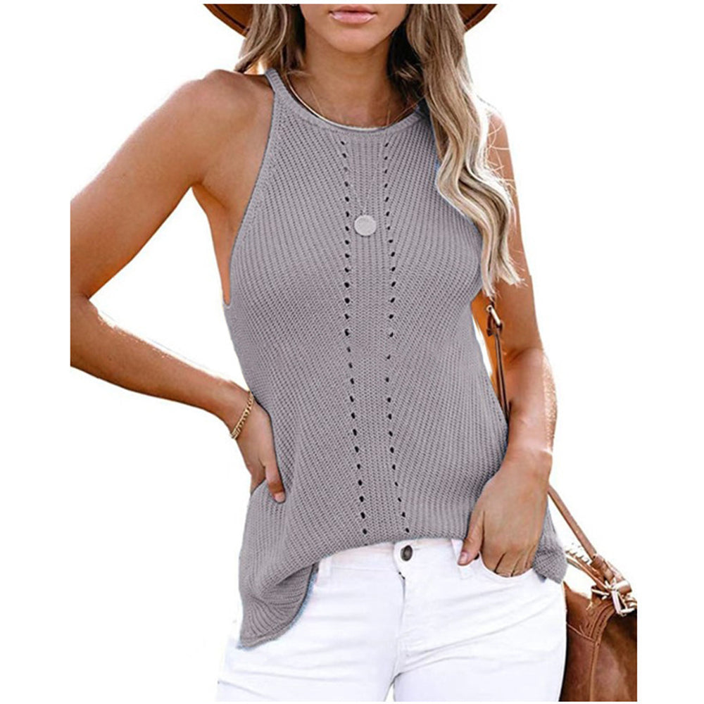 kamizelka z dzianiny bez rękawów