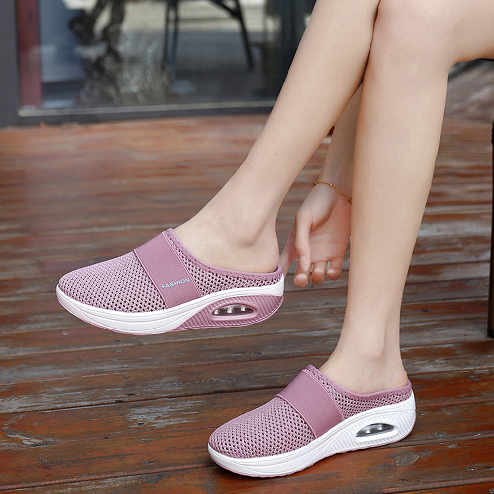 Baotou latające tkane pantofle z poduszką powietrzną