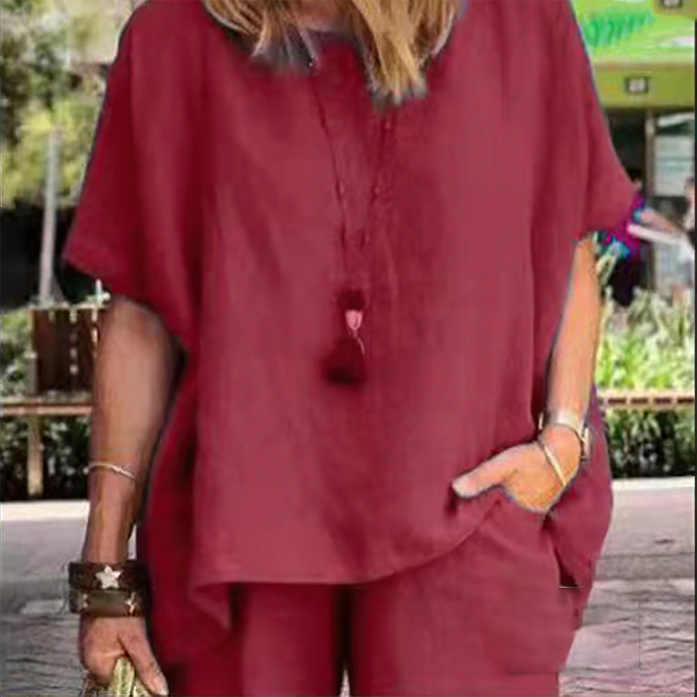 Modny luźny dwuczęściowy garnitur