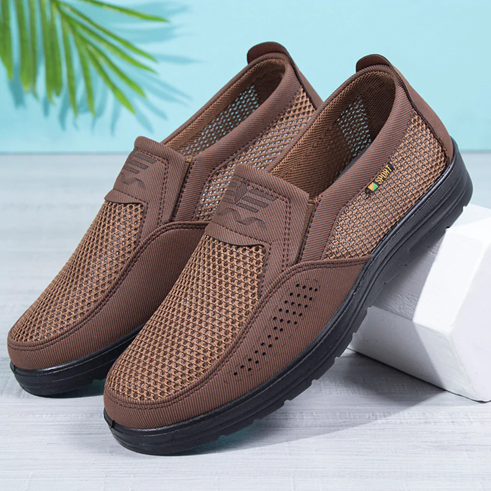 Lodowylabedz Moda męska Oddychające buty na co dzień z wydrążoną siatką