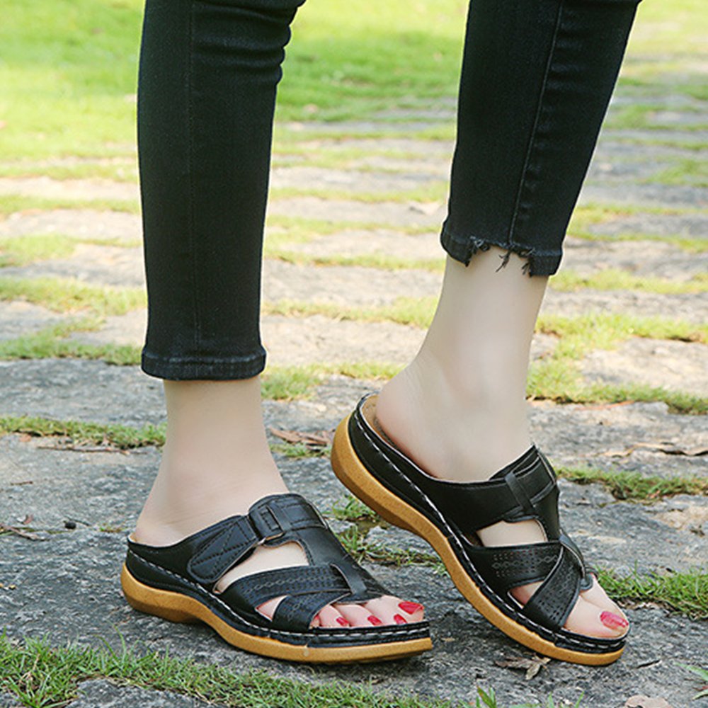 Lodowylabedz Skórzane ortopedyczne sandały premium z odkrytymi palcami