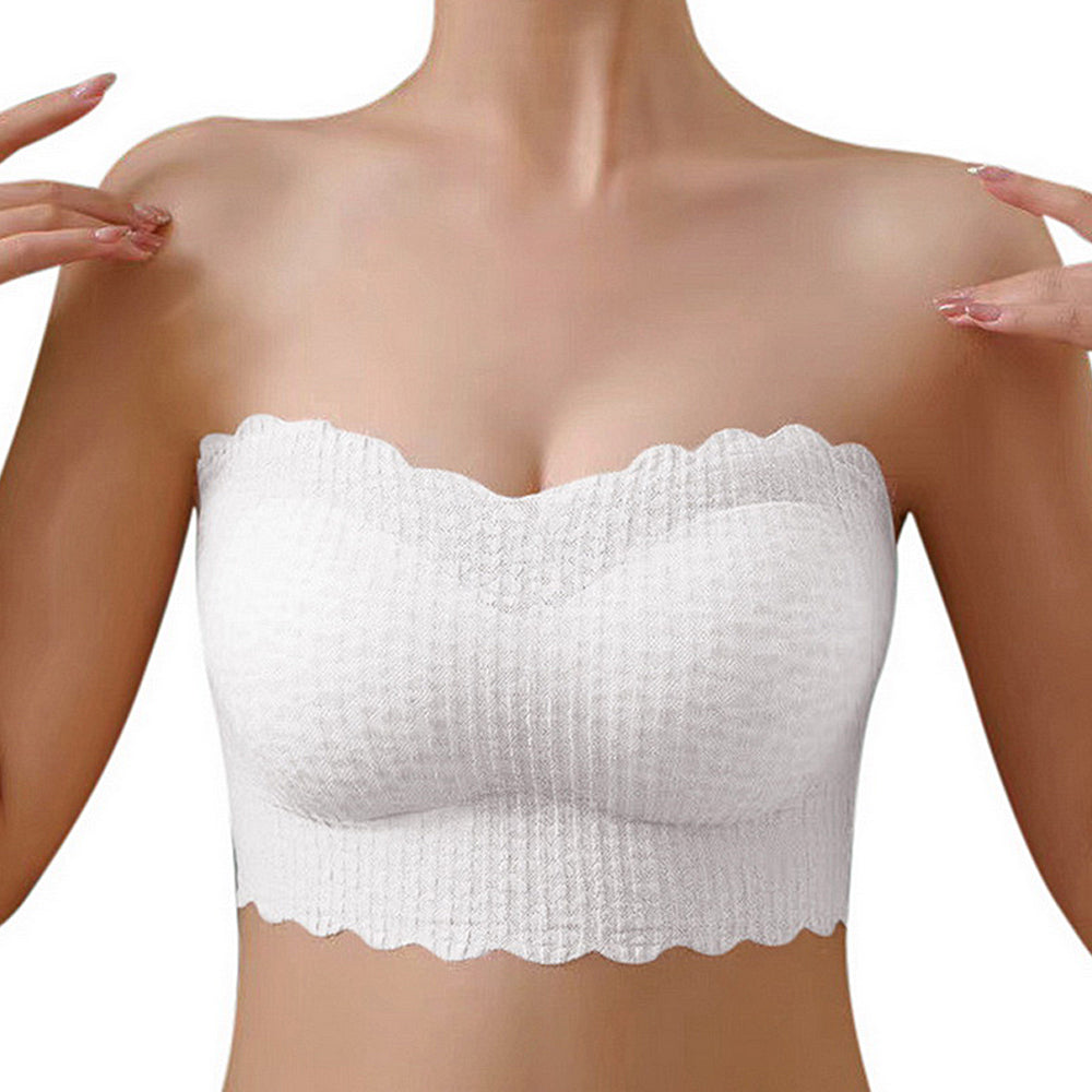 Bez ramiączek koronkowa bezszwowa bielizna lateksowa