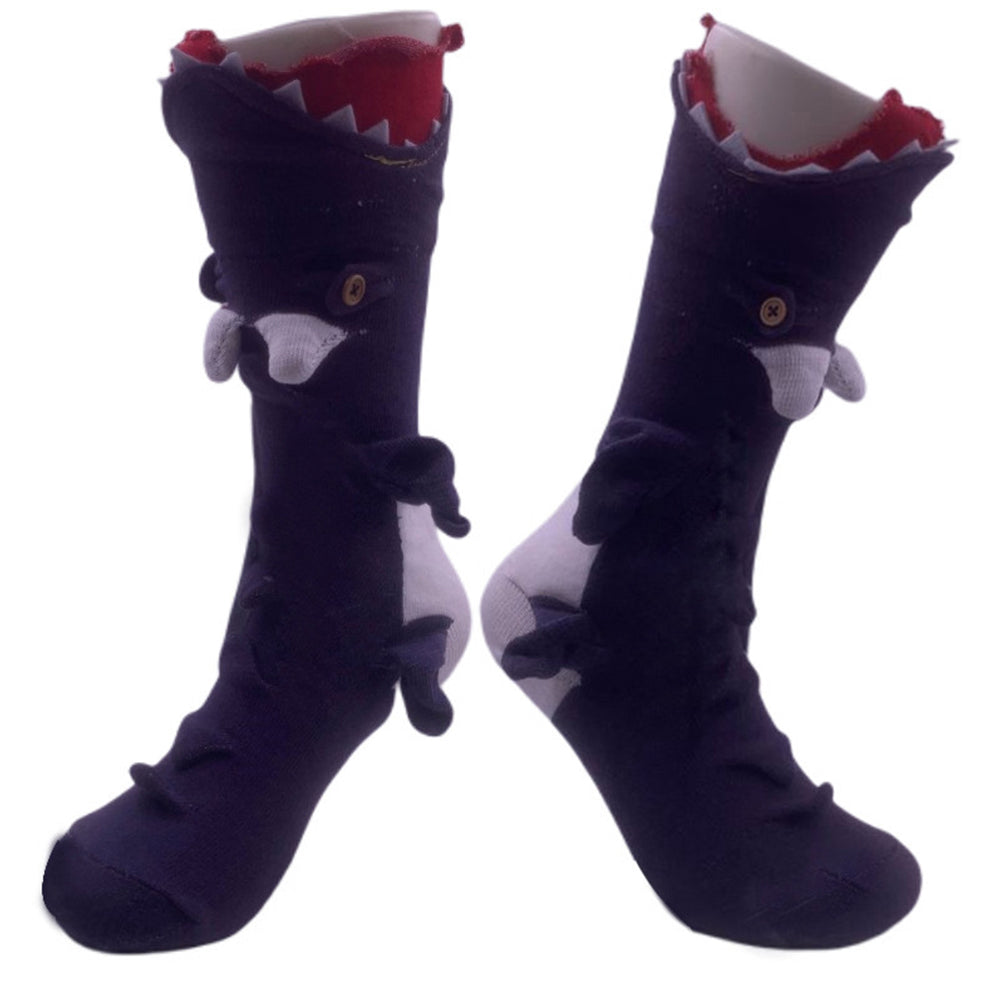 Świąteczne nowe kreatywne dzianinowe urocze skarpetki ze średniej rurki ze skóry krokodyla