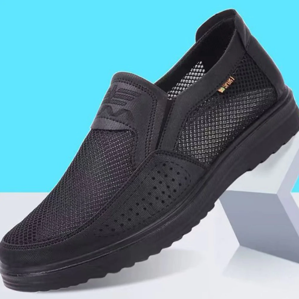 Lodowylabedz Moda męska Oddychające buty na co dzień z wydrążoną siatką