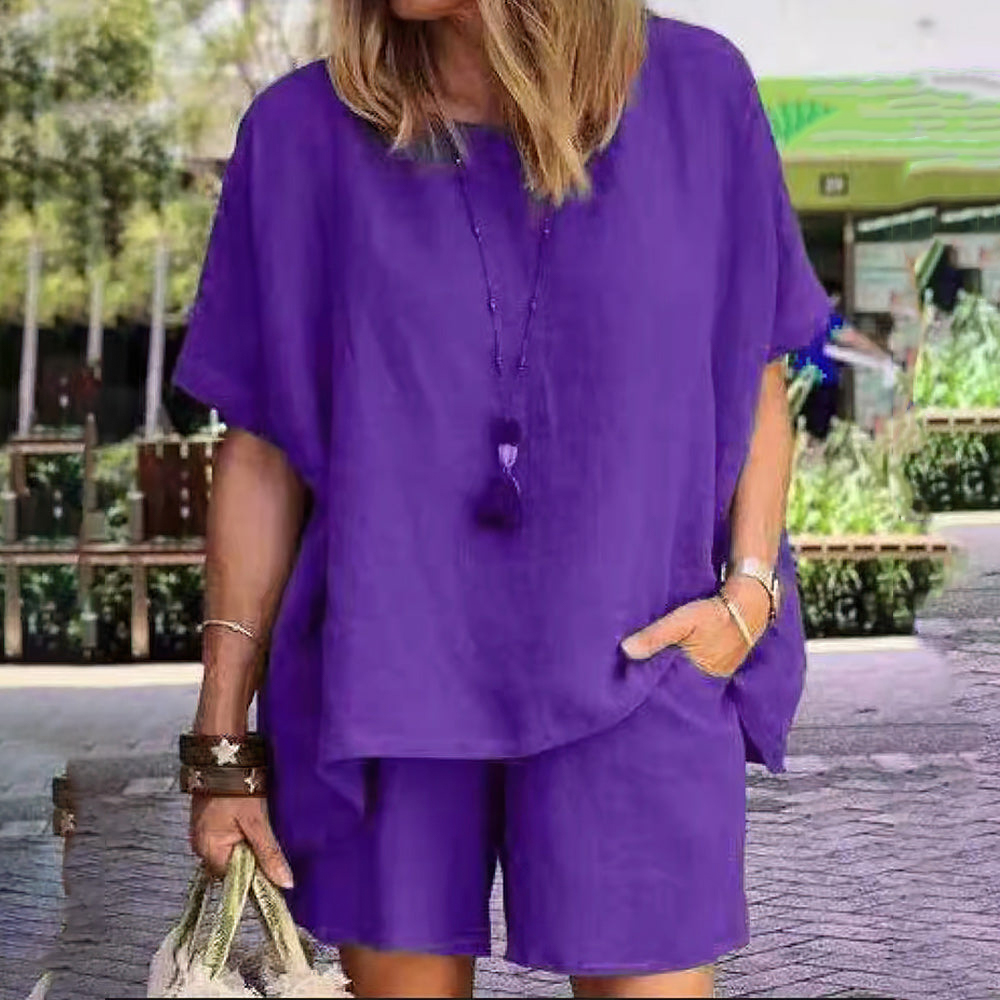 Modny luźny dwuczęściowy garnitur