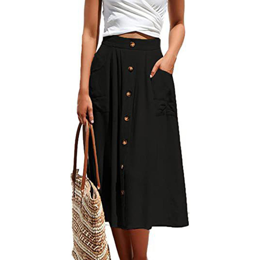 Lodowylabedz Swobodna spódnica w kształcie litery A. Spódnica z wysokim stanem