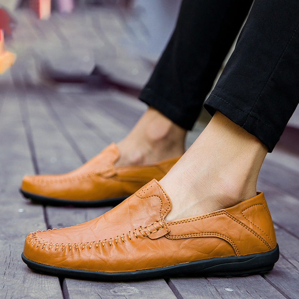 Lodowylabedz Letnie trendy męskie buty na co dzień ze skóry