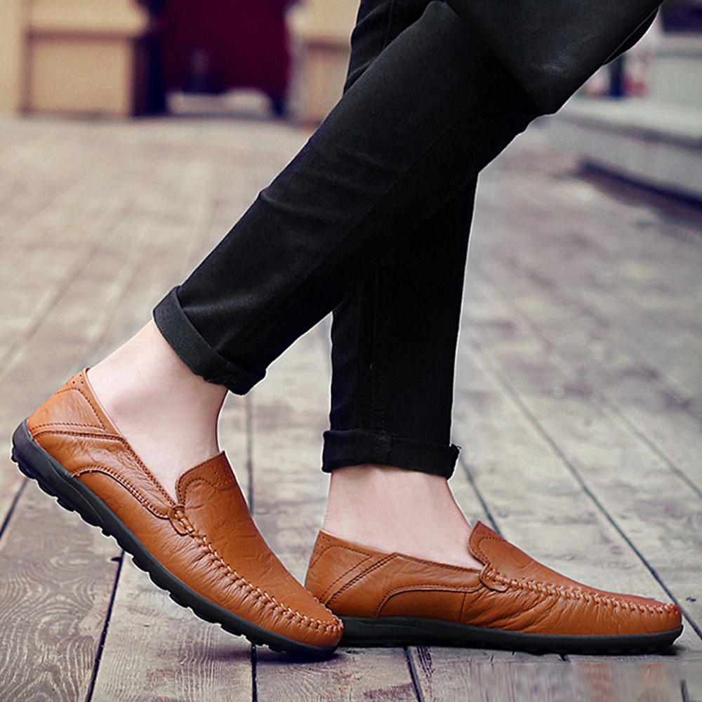 Lodowylabedz Letnie trendy męskie buty na co dzień ze skóry