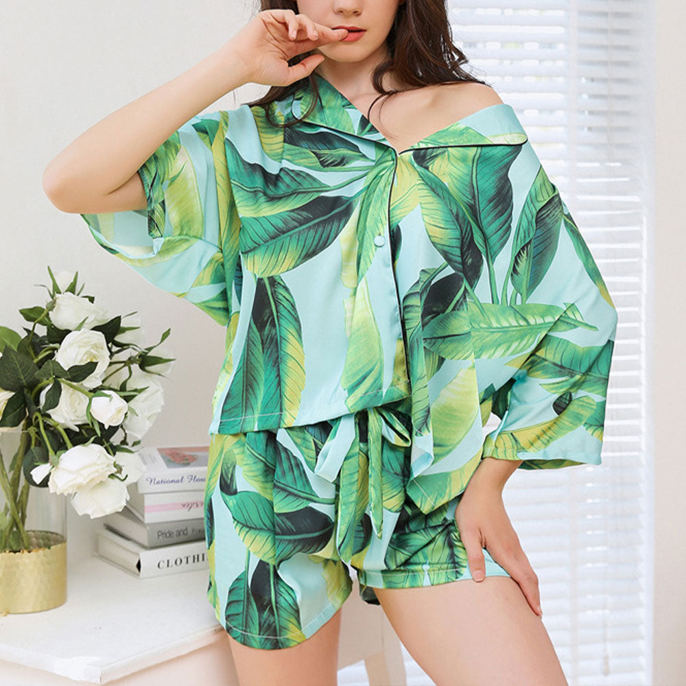 Zestaw piżamy lodowego jedwabiu