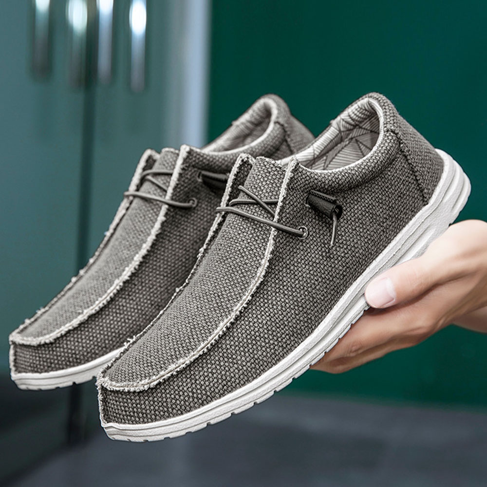 Lodowylabedz Płócienne obuwie Męskie mokasyny Buty z tkaniny Buty rybackie