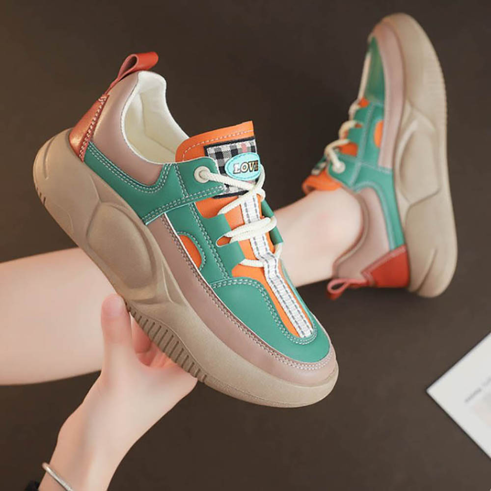 Lumbresueo™ Zapatos casuales primavera retro plataforma colorblock