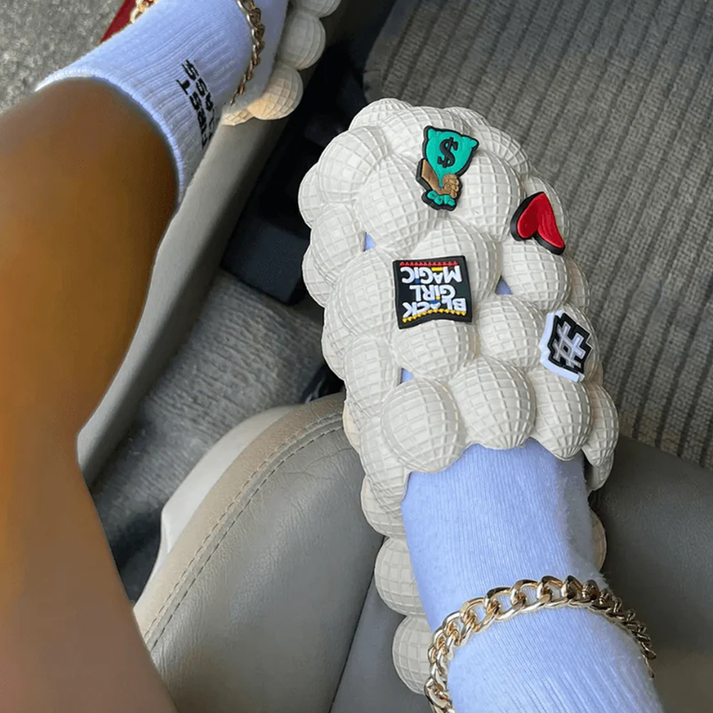 Lodowylabedz Bąbelkowe klapki do masażu dla par Kolorowe zjeżdżalnie bąbelkowe