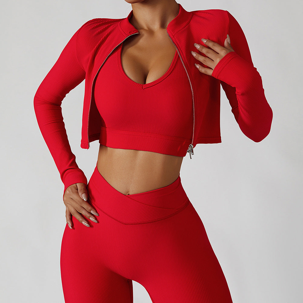 Damska kurtka z długim rękawem do jogi Quick Dry