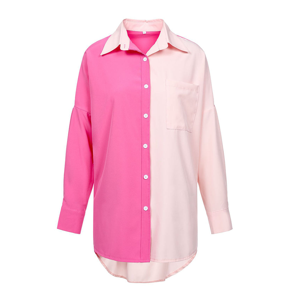 Koszula jednorzędowa w kolorowe bloki