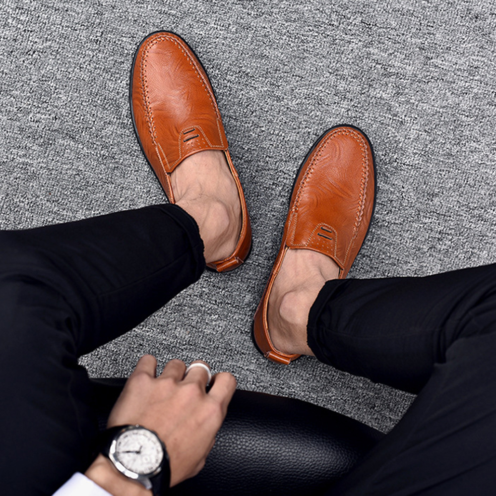 Lumbresueo Mocasines casuales de moda británica Mocasines sin cordones