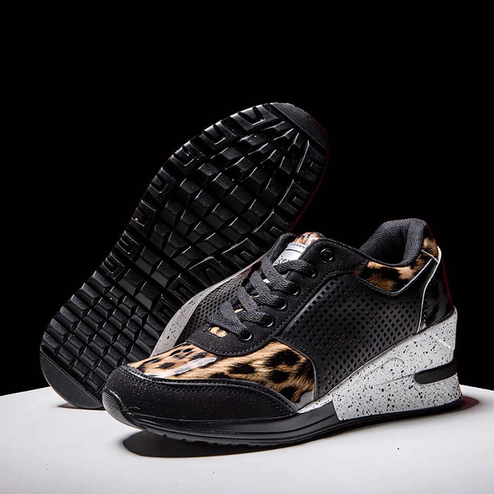 2022 Jesienne buty damskie zasznurowane na co dzień modne buty na koturnie