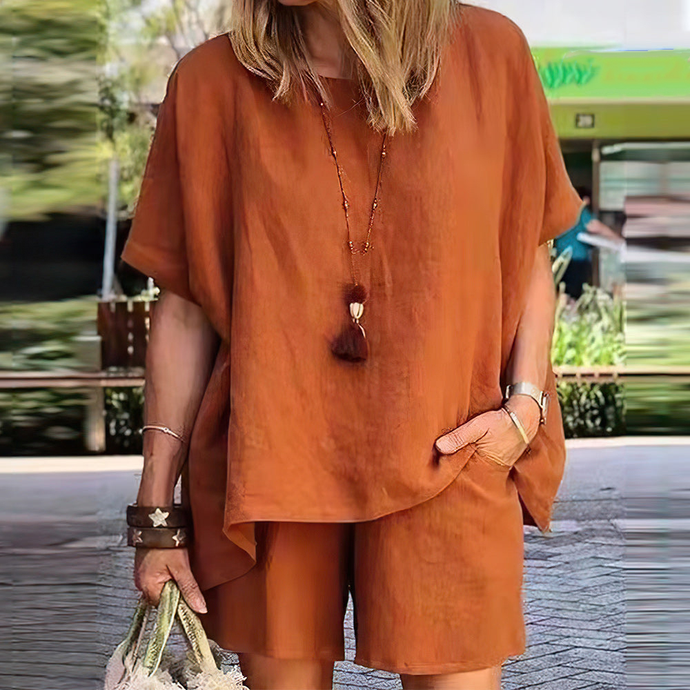 Modny luźny dwuczęściowy garnitur