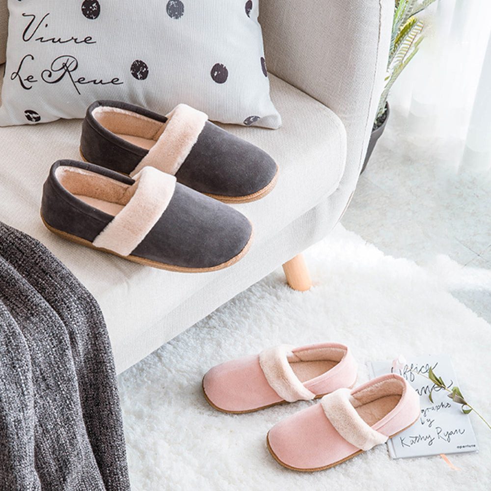 Nowa wewnętrzna ciepła pluszowa torba na obcasie bawełniane kapcie pary zimowe