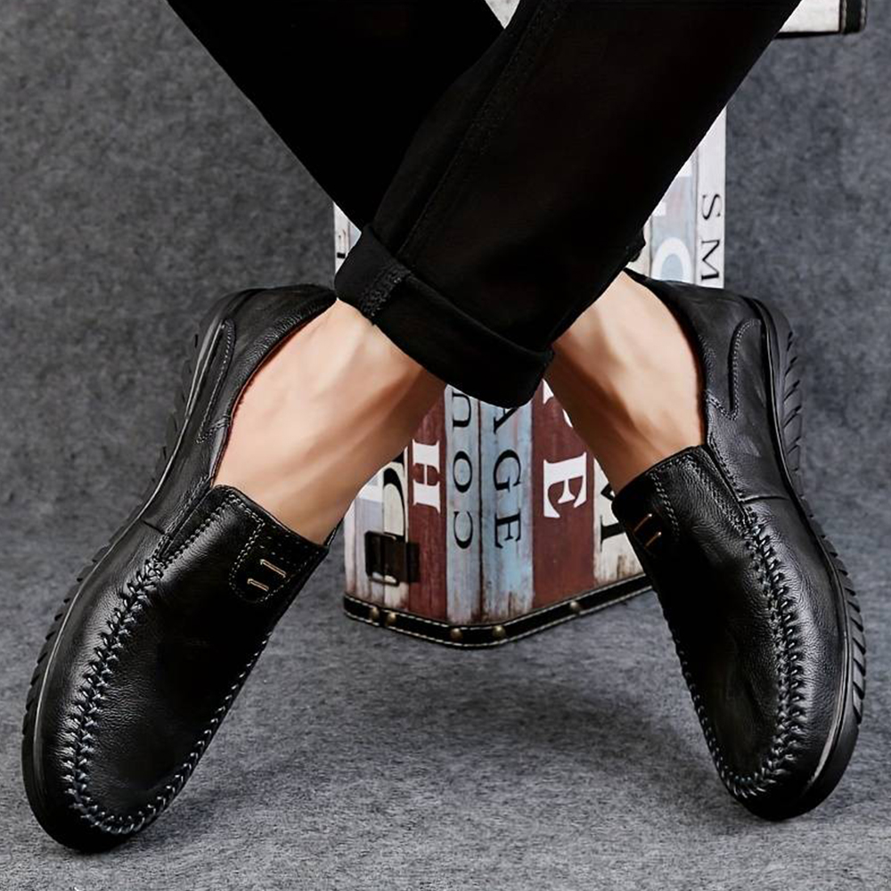 Lumbresueo Mocasines casuales de moda británica Mocasines sin cordones