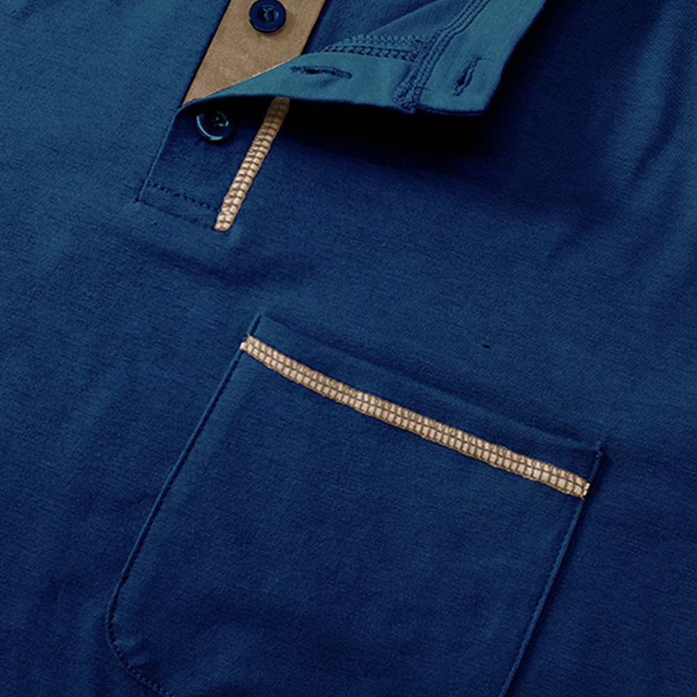 Lodowylabedz Letnia męska oddychająca koszulka z krótkim rękawem zapinana na guziki