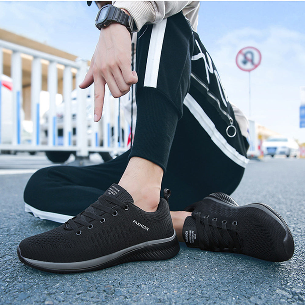 Męskie modne siatkowe lekkie, oddychające trampki na co dzień